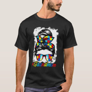 Camiseta Pañuelo de Abuela con Moño Desordenado Mujeres Niñ