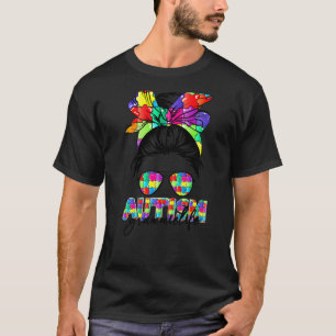 Camiseta Pañuelo de Bandana para Abuela con Moño Desordenad