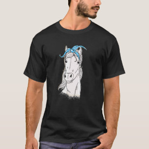 Camiseta Pañuelo de caballo lindo para mamá e hija que mont