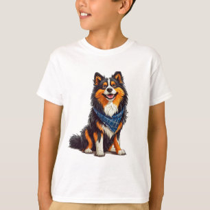 Camiseta Pañuelo de perro de dibujos animados lindos estilo
