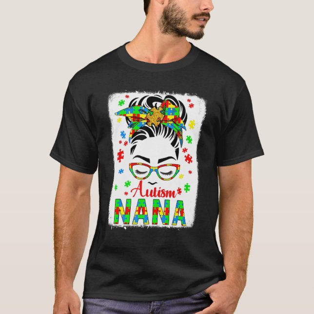 Camiseta Pañuelo de rompecabezas de cabello de moño desorde (Anverso)