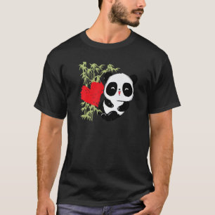 Camiseta Pañuelo Panda Corazón Corazón Animal Para Hombres