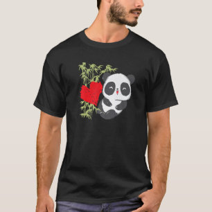 Camiseta Pañuelo Panda Corazón Corazón Animal Para Hombres