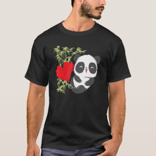 Camiseta Pañuelo Panda Corazón Corazón Animal Para Hombres