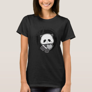 Camiseta Pañuelo Panda Corazón Corazón Animal Para Hombres 