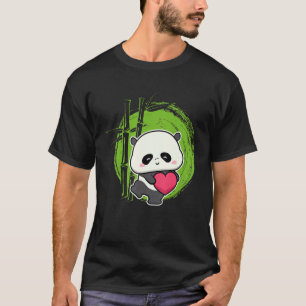 Camiseta Pañuelo Panda Corazón Corazón Animal Para Hombres
