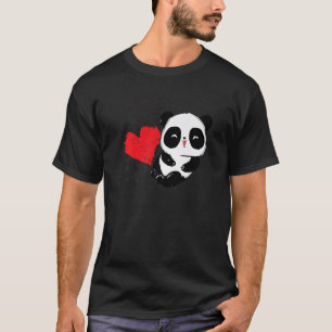 Camiseta Pañuelo Panda Corazón Corazón Animal Para Hombres 