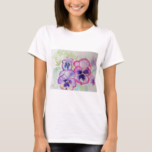 Camiseta Pañuelo violeta morado de color de agua pintura en