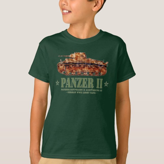 Camiseta Panzer II A2 Guerra Mundial Dos tanques de luz ale (Anverso)