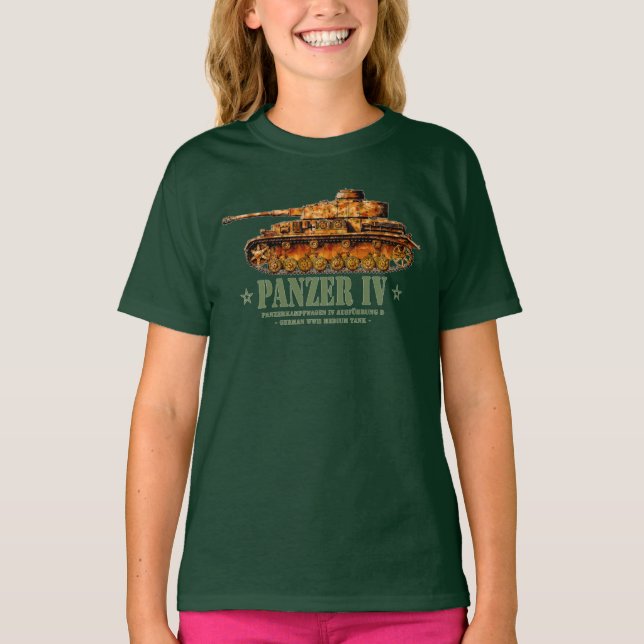 Camiseta Panzer IV D Guerra Mundial Dos tanques alemanes me (Anverso)