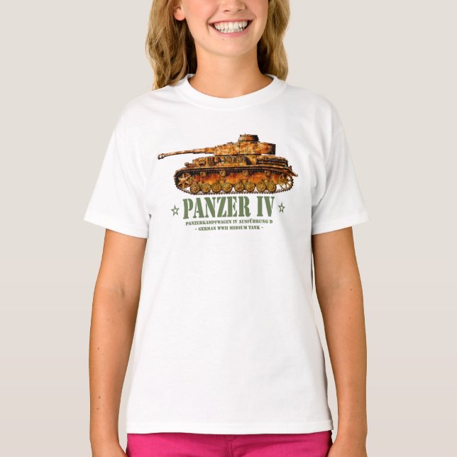 Camiseta Panzer IV D Guerra Mundial Dos tanques alemanes me (Anverso)