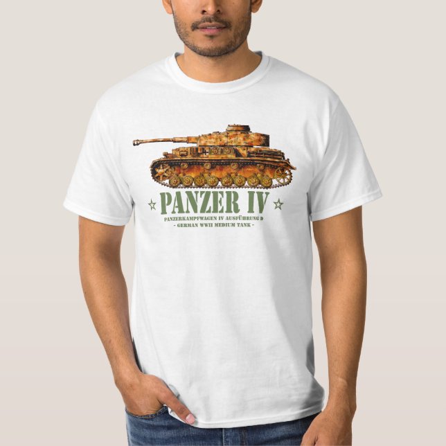 Camiseta Panzer IV D Guerra Mundial Dos tanques alemanes me (Anverso)