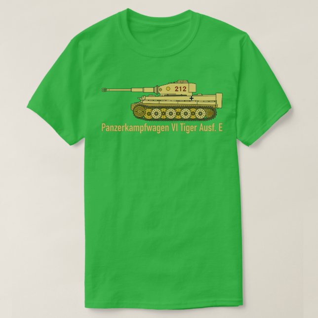 Camiseta Panzer VI Tigre 1 tanque alemán WW2 (Diseño del anverso)