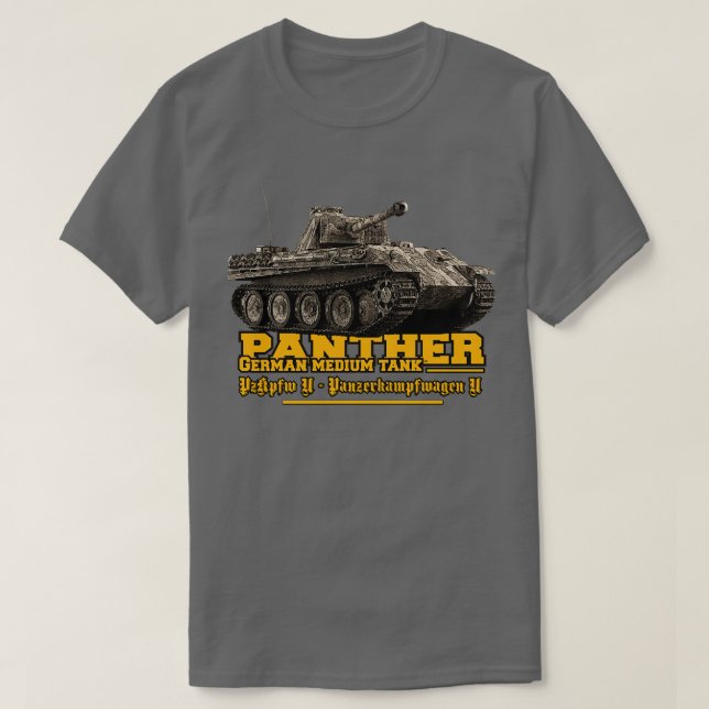 Camiseta Panzerkampfwagen V Panther German Tank WW2 (Diseño del anverso)