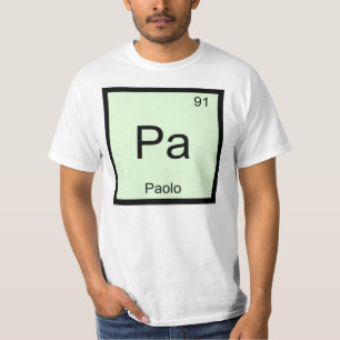 Camiseta Paolo Nombre Química Elemento Tabla Periódica