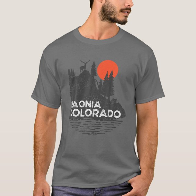 Camiseta Paonia Colorado Camping Nature Deer Design (Anverso)