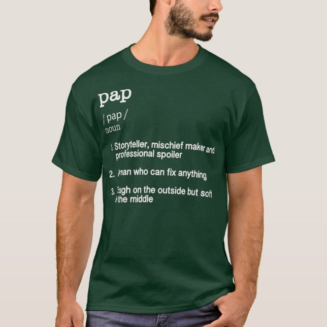 Camiseta Pap Definition T Fathers Day Gift Tee (Anverso)