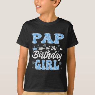 Camiseta Pap Del Chica De Cumpleaños Snowflakes Winter Xmas