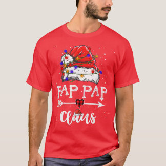 Camiseta Pap Pap Claus Christmas Light Pajama Family Matchi