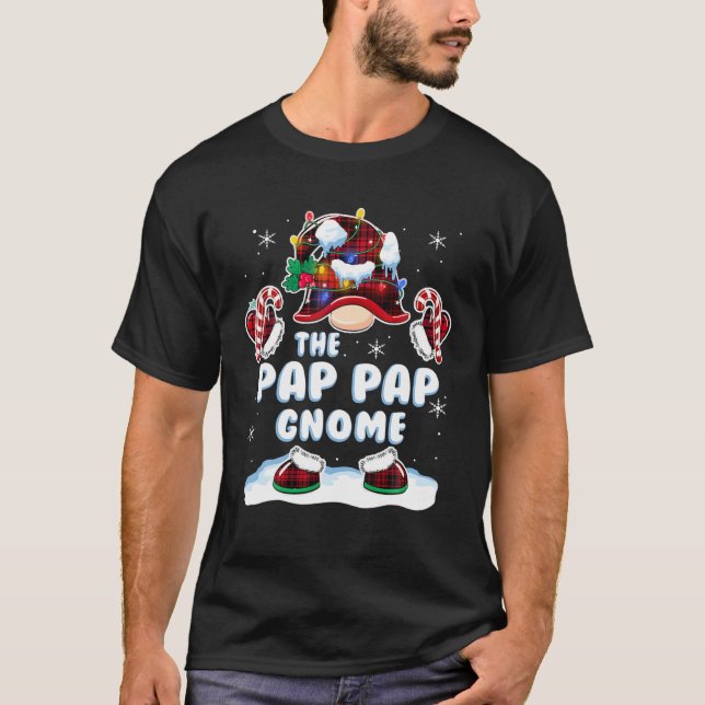 Camiseta Pap Pap Gnome Xmas Familia Navidades de grupo de c (Anverso)
