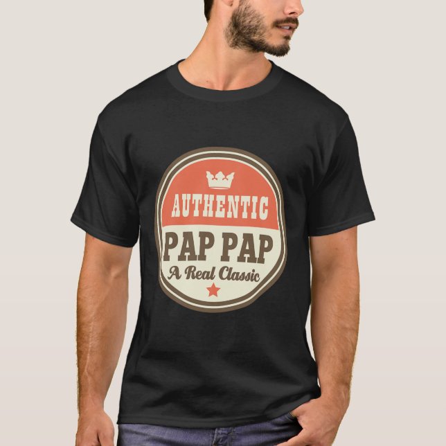 Camiseta Pap Pap Grandpa Pappap Fathers Day Tee (Anverso)