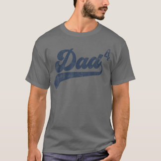 Camiseta Papá4 Papá de 4 Regalos Padre de Cuatro Cuarto Pap
