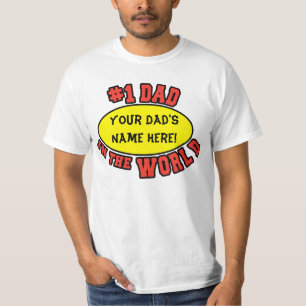 Camiseta Papá #1 en el día de padre del personalizar del