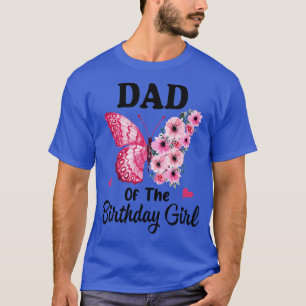 Camiseta Papá 1er primer cumpleaños familia mariposa F
