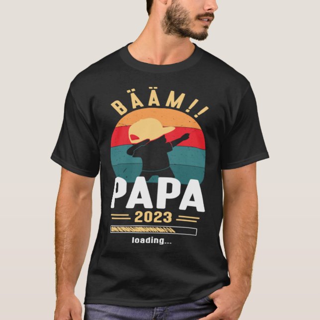 Camiseta Papa 2023 Loading Dabbing Papa Working Dad Announc (Anverso)