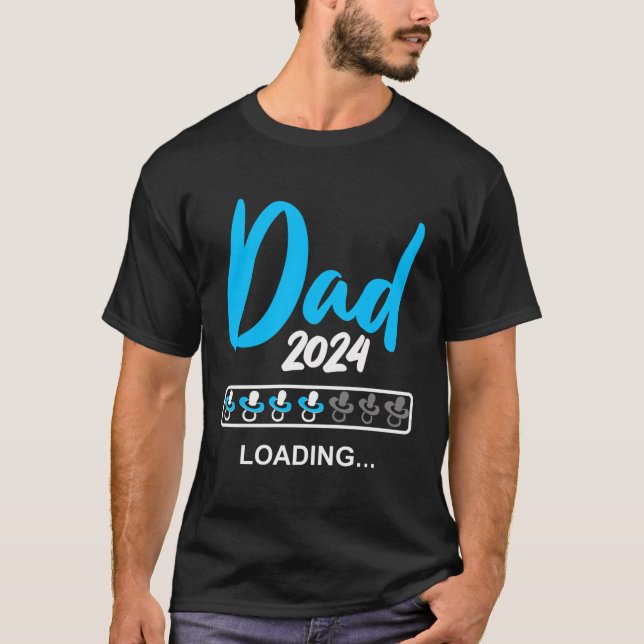 Camiseta Papá 2024 Cargando Diciendo Padre Esperador De Des (Anverso)
