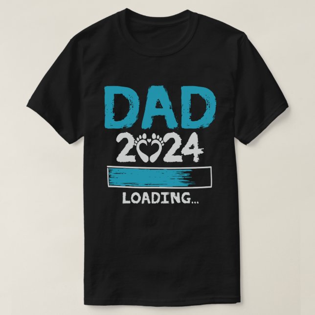 Camiseta Papá 2024 Cargando Invitación de embarazo Nuevo pa (Diseño del anverso)
