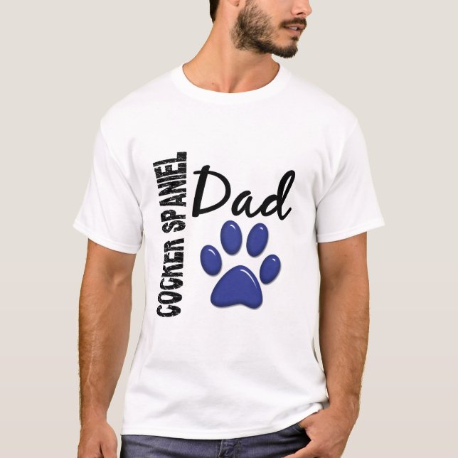 Camiseta Papá 2 de cocker spaniel (Anverso)