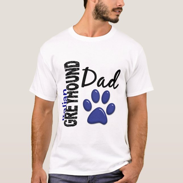 Camiseta Papá 2 del galgo italiano (Anverso)