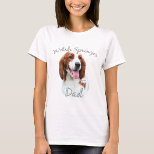 Camiseta Papá 2 del perro de aguas de saltador galés