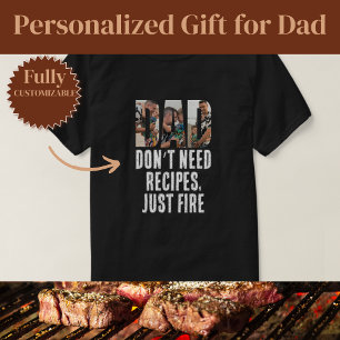 Camiseta Papá a la parrilla divertido sin recetas