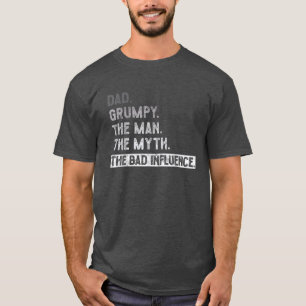 Camiseta Papá Abuelo El Hombre El Mito La Mala Influencia