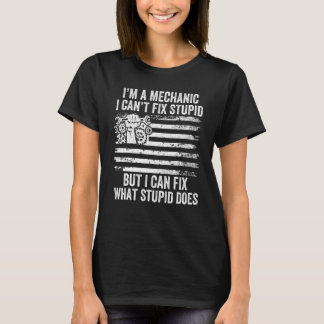 Camiseta Papá Abuelo Esposo Mecánico Automóvil Bandera Esta