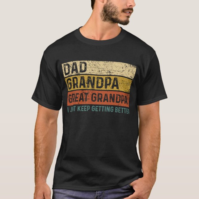 Camiseta Papá Abuelo Gran Abuelo. (Anverso)