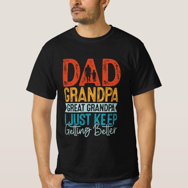 Camiseta Papá Abuelo Gran Abuelo. (Anverso)