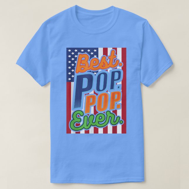 Camiseta Papá abuelo padre abuelo de la bandera pop estadou (Diseño del anverso)