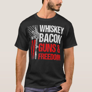 Camiseta Papá Abuelo veterano bandera de EE. UU. Whiskey Ba
