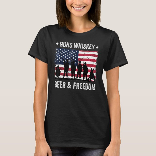 Camiseta Papá Abuelo Veterano De La Bandera De Los Ee.Uu. H (Anverso)