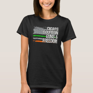 Camiseta Papá Abuelo Veterano Irlandés Us Flag Cigarros Bou
