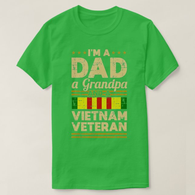 Camiseta Papá Abuelo Vietnam Veterano regalo para venados  (Diseño del anverso)