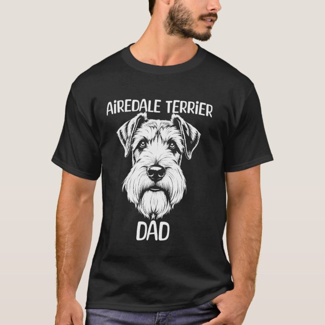 Camiseta Papá Airedale Terrier (Anverso)
