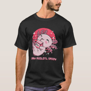 Camiseta Papa Ajolote Bebé Humor Salamandra Anfibios