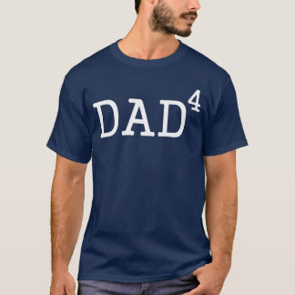 Camiseta Papá Al Cuarto Poder Papá De 4 Hijos Al Cuarto Pod