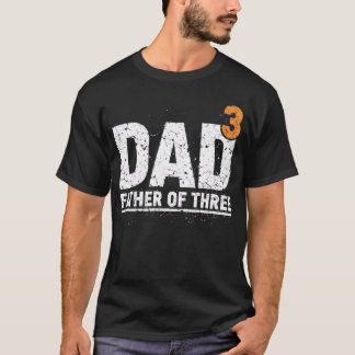 Camiseta Papá al cubo Papá del día del padre de tres padres