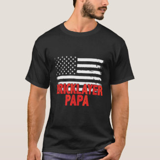 Camiseta Papa Albañil Bandera Americana Día del Padre