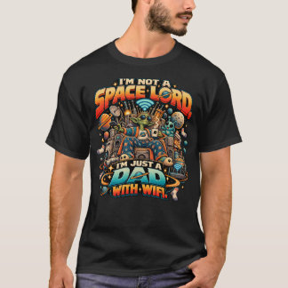 Camiseta Papá Alienígena Con WiFi Espacial